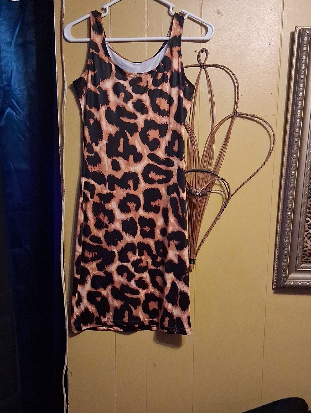 Leopard Print Tank Dress - Brown & Black